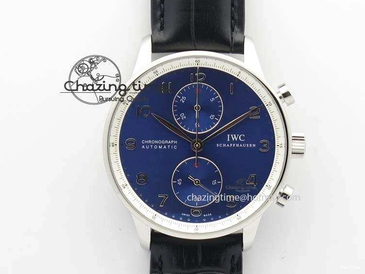 MIROTIME 0410 Portuguese Chrono IW371432 “Laureus” ZF 1:1 Best Edition On Black Leather Strap A79350 (Slim Movement) WaterResistant 7262